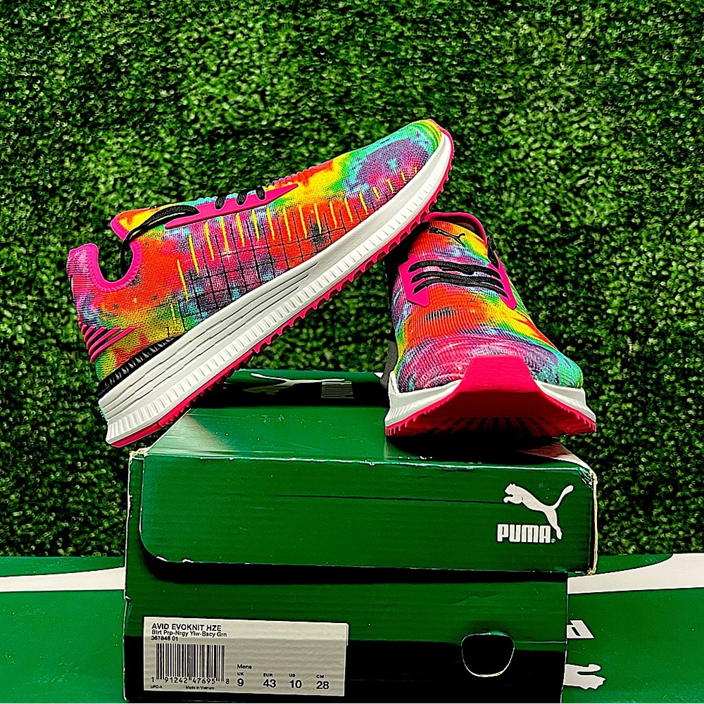 PUMA AVID EVOKNIT HZE -Knit (Btrt Purple/Nrgy Yellow/Bscy Green) BRAND NEW!!!